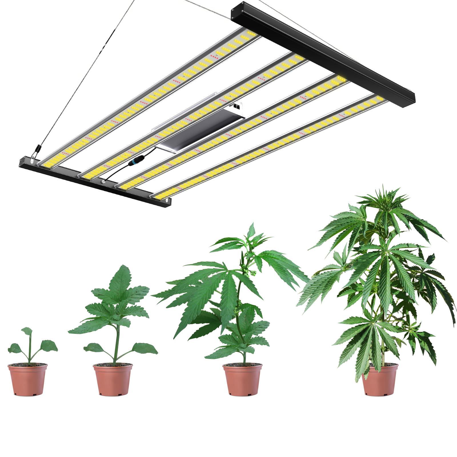 Dimmable 4 Bars 460W 320W Indoor LED Plant Growth Light Full Spectrum Dimmable 4