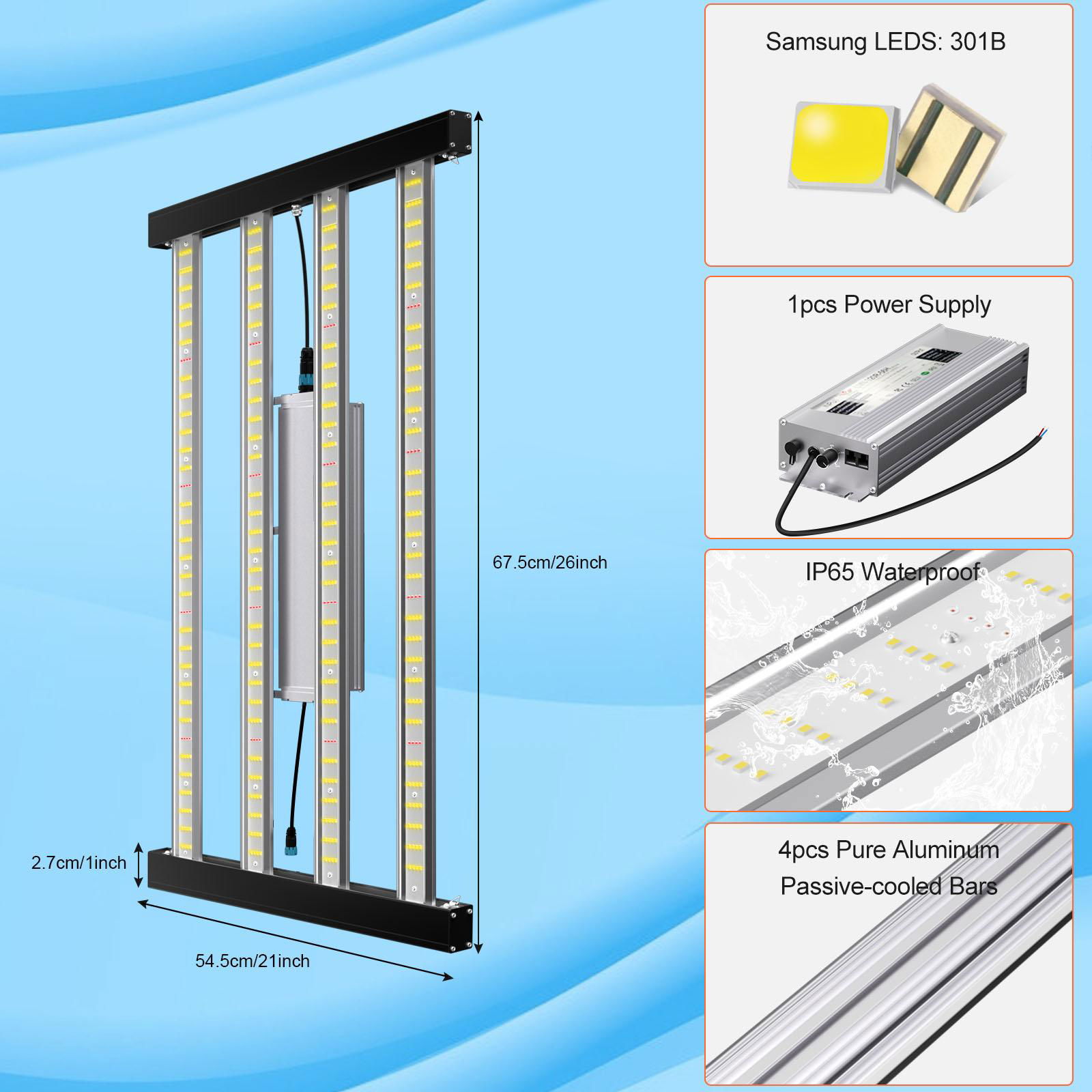 Wholesale Customized 310W 216W Leoon LED Grow Lights Full Spectrum Dimmable  5