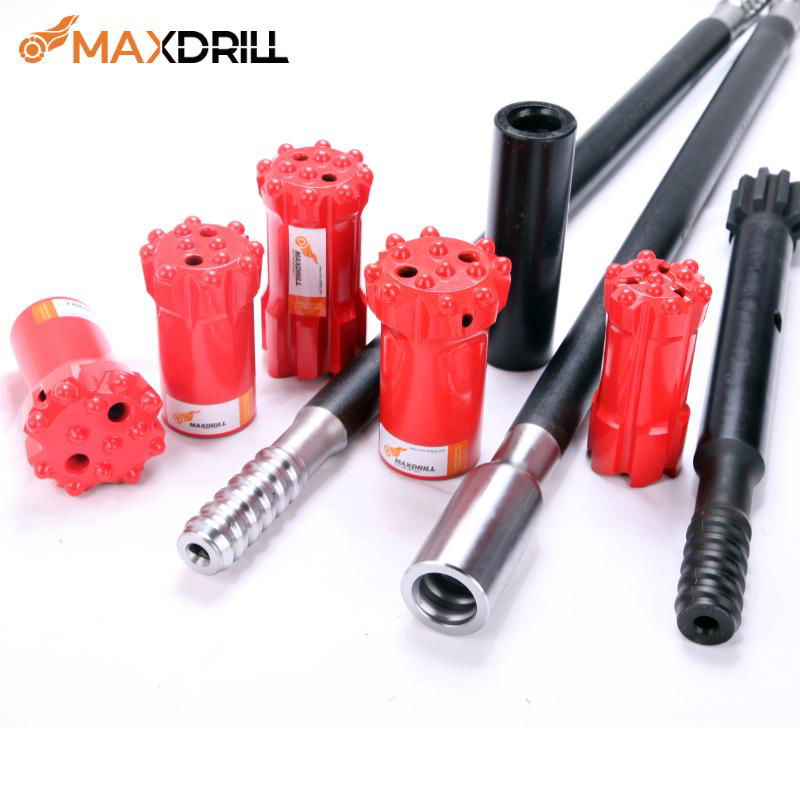 Maxdrill T51螺紋鈕扣鑽頭89mm-152mm，用於鑽床和長孔 5