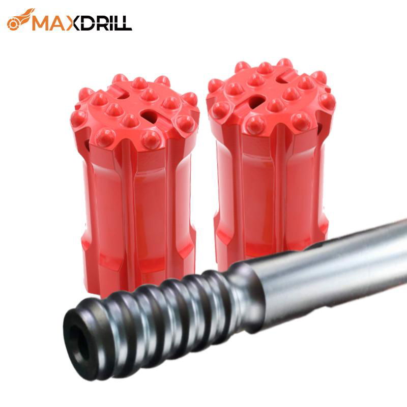 Maxdrill GT60螺纹纽扣钻头92mm-127mm，用于钻床和长孔 5