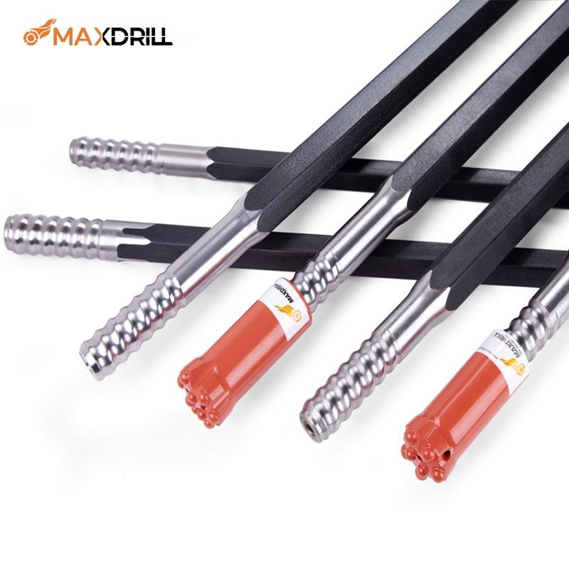 Maxdrill R32*H28*R28 threaded drill rod drill rod