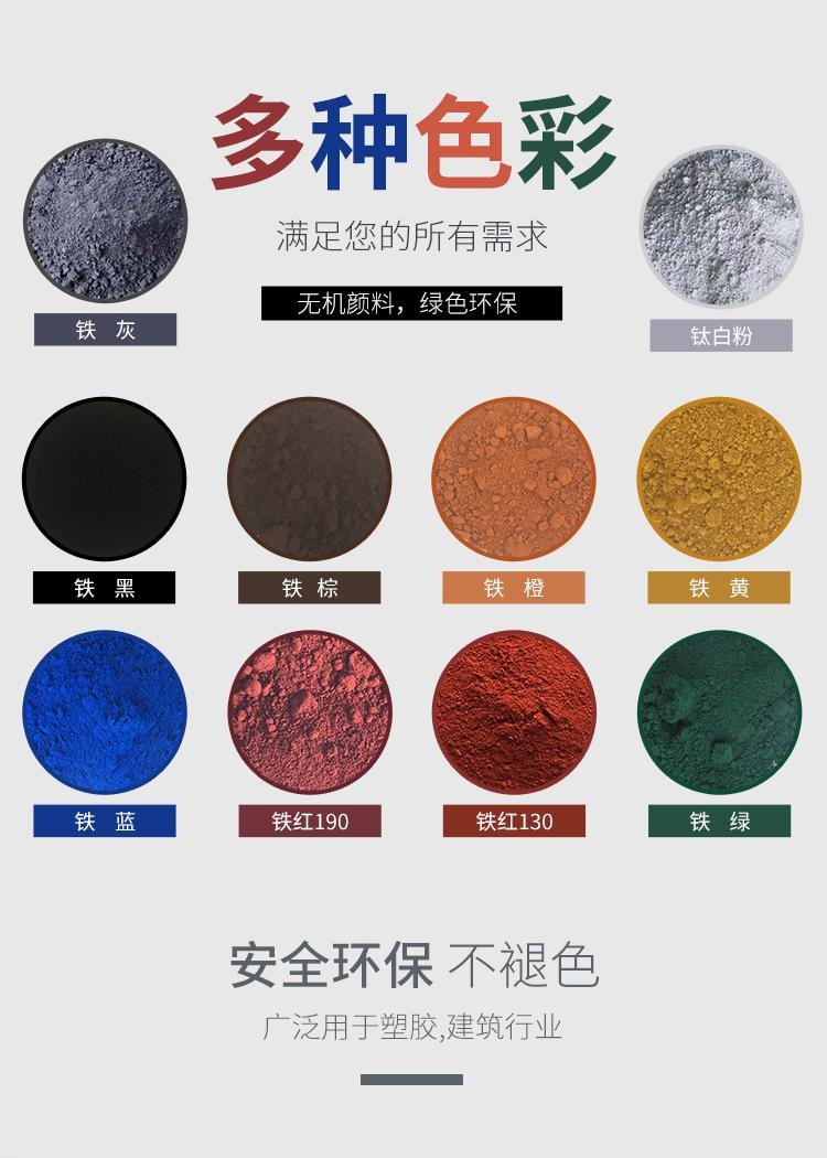 青海氧化铁灰颜料色粉用于彩色沥青路面混凝土路面 4
