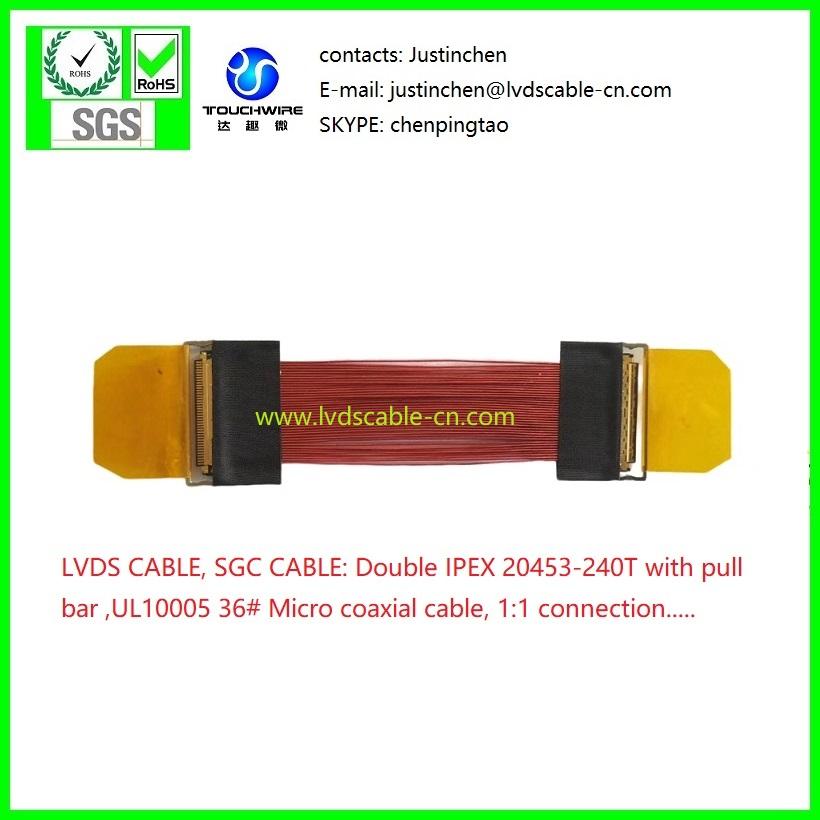 UL10005 36#極細同軸線，LVDS CABLE,SGC CABLE,JAE FI-RE51CL