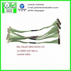 High Definition,KEL USL20-30SS-050.0-CO, SGC CABLE, UL10005 42# Coaxial cable