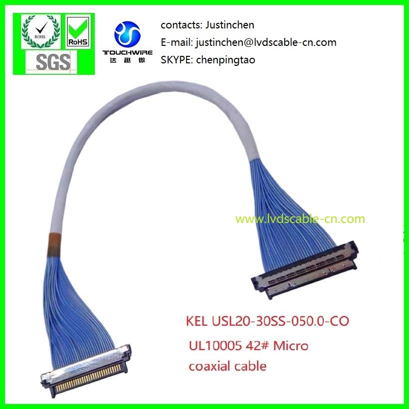 High Definition,KEL USL20-30SS-050.0-CO, SGC CABLE, UL10005 42# Coaxial cable 4