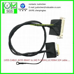 lvs cable,ACES 88441 to FI-X30HL,wire harness assembly