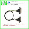 v-by-one cable,双头JAE FI-RE51CL 极细同轴线，UL10005 40# 3