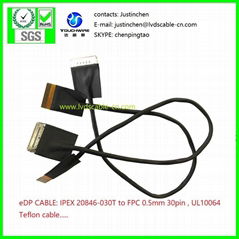 eDP CABLE, IPEX 20846-030T, FPC CABLE, FFC CABLE,