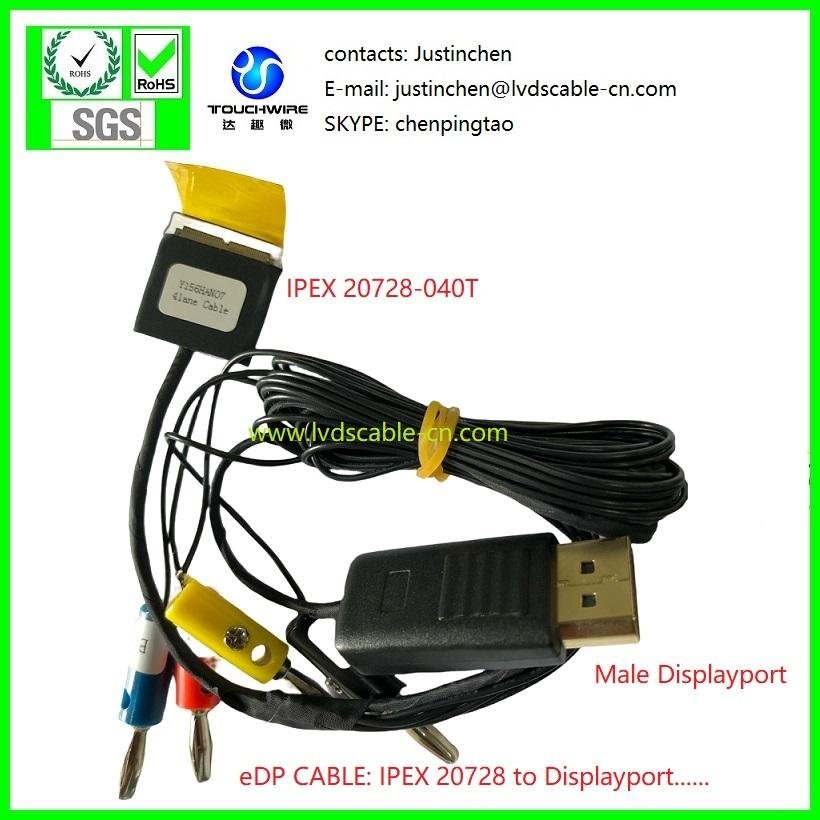eDP cable, ipex 20453-230T,极细同轴线 3