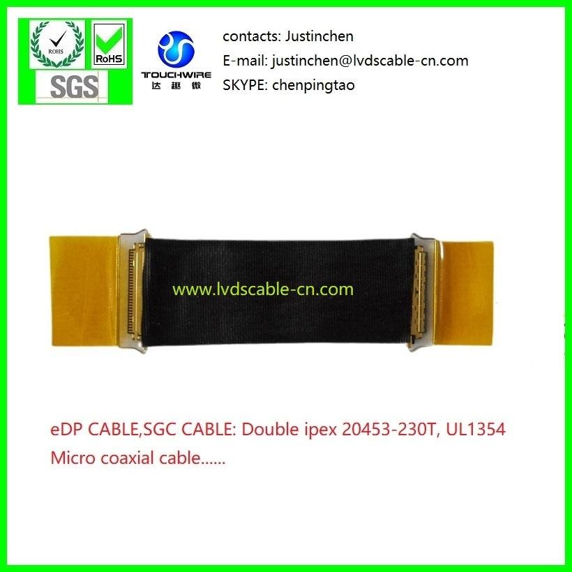 極細同軸線，雙頭IPEX 20453-240T ，LVDS CABLE, EDP CABLE,LCD CABLE 3