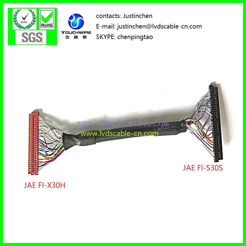 ROUND CABLE, UL20276 LVDS CABLE, JAE FI-X30HL,HRS DF14-30S-1.25 3