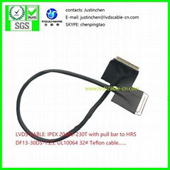 LVDS CABLE,IPEX 20453-030T to HRS DF13-30DS-1.25