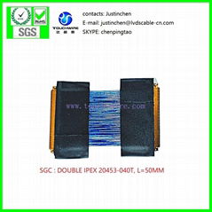 UL10005 36#极细同轴线，LVDS CABLE,SGC CABLE,IPEX 20453-040T