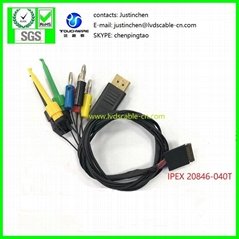 eDP cable, ipex 20846-040T,极细同轴线