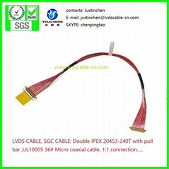 UL10005 36#极细同轴线，LVDS CABLE,SGC CABLE,IPEX 20453-040T