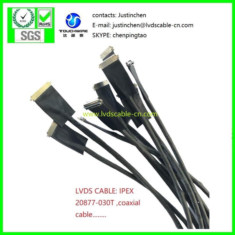 極細同軸線，雙頭IPEX 20877-030T ，LVDS CABLE,E,LCD CABLE 3