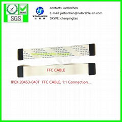 FPC CABLE, Double IPEX 20453-040T,FFC CABLE 1:40 connection