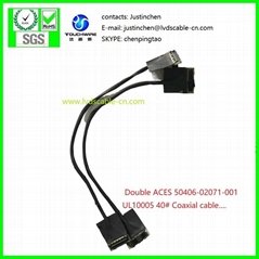 UL10005 36#極細同軸線，LVDS CABLE,SGC CABLE,ACES 50398-20P