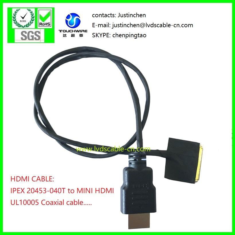 LVDS CABLE,IPEX 20453-040T and MINI HDMI,UL10005 40# coaxial cable.....