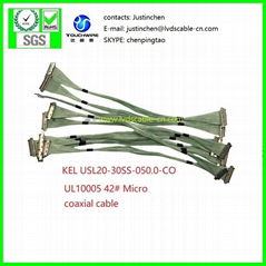 KEL USL20-30SS-050.0-CO, UL10005 42# Coaxial cable