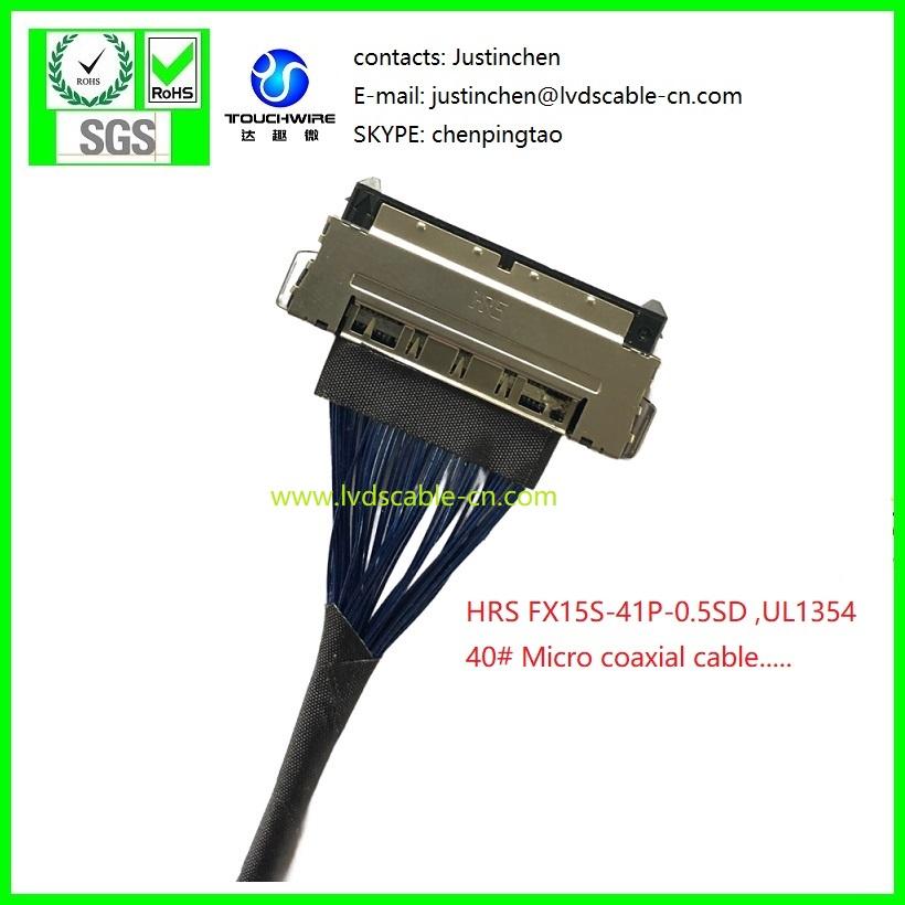 UL1354 40# blueCoaxial cable, SGC CABLE,LVDS CABLE,Double Hirose FX15S-41P-0.5SD 2