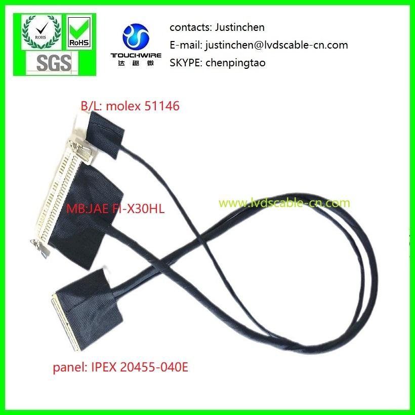 TFT cable  IPEX 20453-040 to FI-X30HL and molex 51146 B/L 