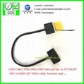 LVDS Kable, LCD  cable, ipex 20453-040T and JST SHLDP-50P, UL10064 32# Teflon