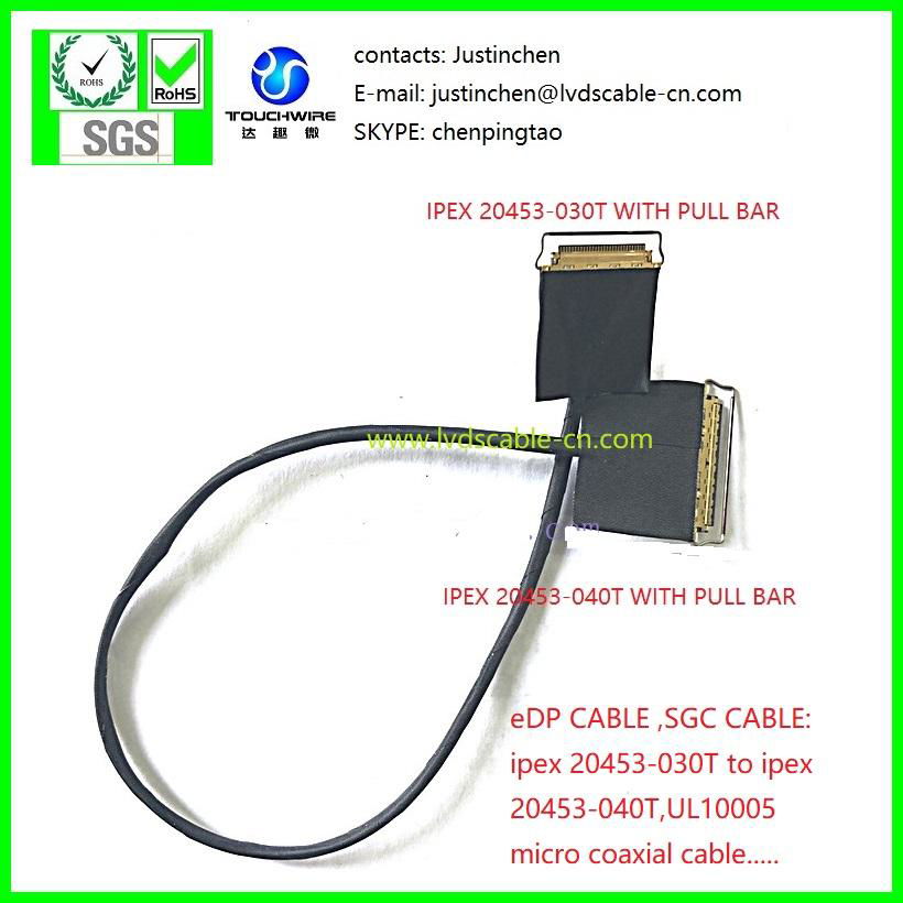 eDP CABLE, SGC CABLE, IPEX20453-230T to IPEX 20453-240T, UL10005 coaxial cable 4