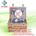 High Quality Natural Eco-Friendly Willow Wicker Picnic Basket Camping Basket  2