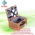 High Quality Natural Eco-Friendly Willow Wicker Picnic Basket Camping Basket  3