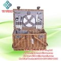 High Quality Natural Eco-Friendly Willow Wicker Picnic Basket Camping Basket  4