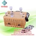 High Quality Natural Eco-Friendly Willow Wicker Picnic Basket Camping Basket  5