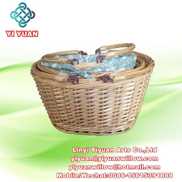 3PCS/Set Home Willow Furniture Willow Basket for Flower/Food/Bear Basket 2