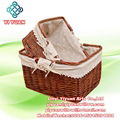 Fabric Willow Wicker Storage Basket 4