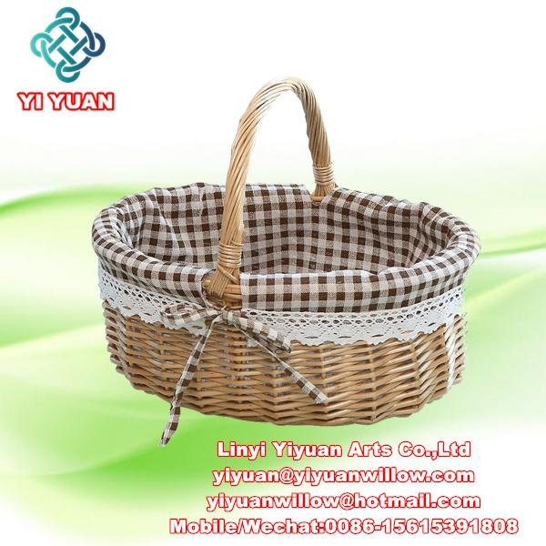 Fabric Willow Wicker Storage Basket 5