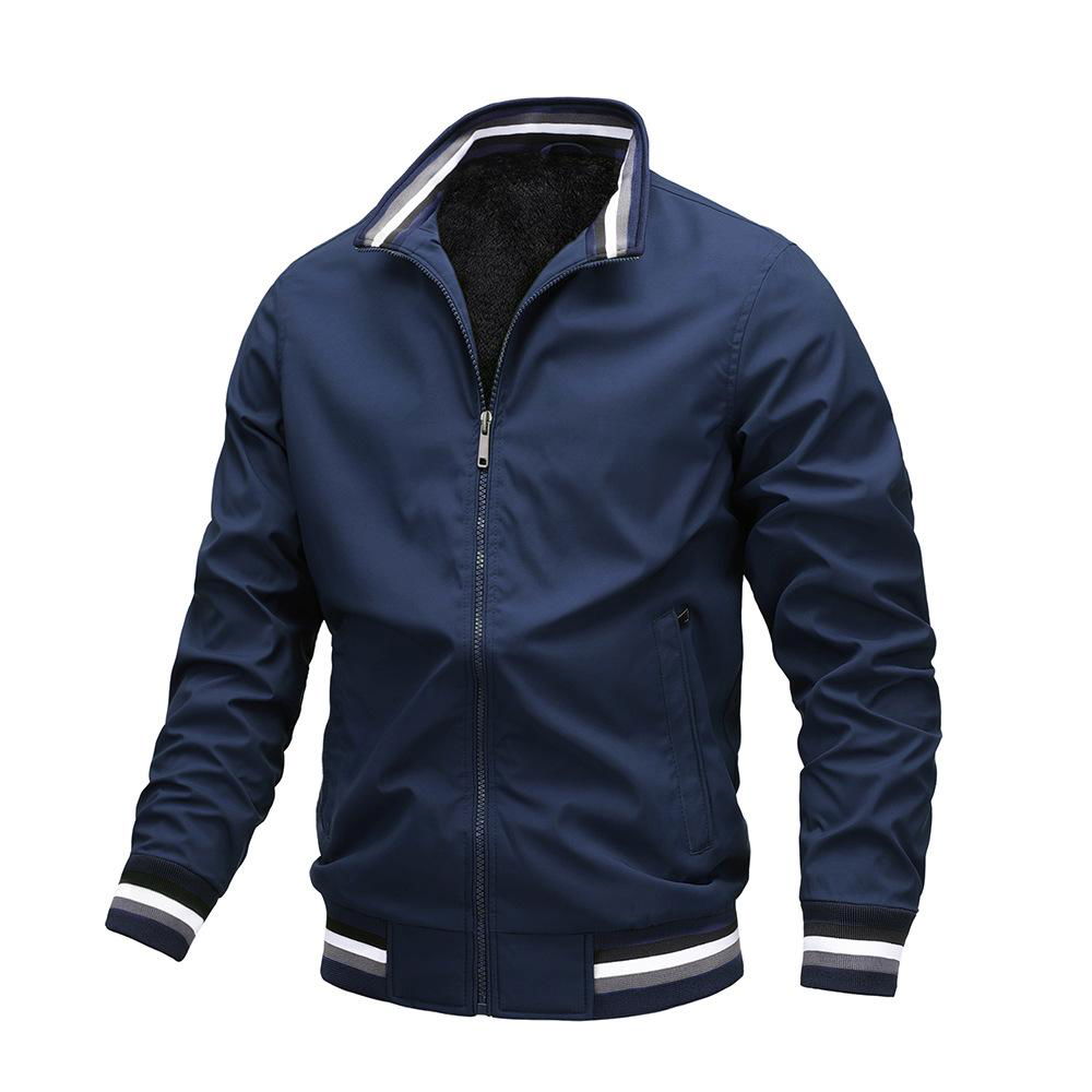 Jacket men's spring and autumn sports solid color jacket 5