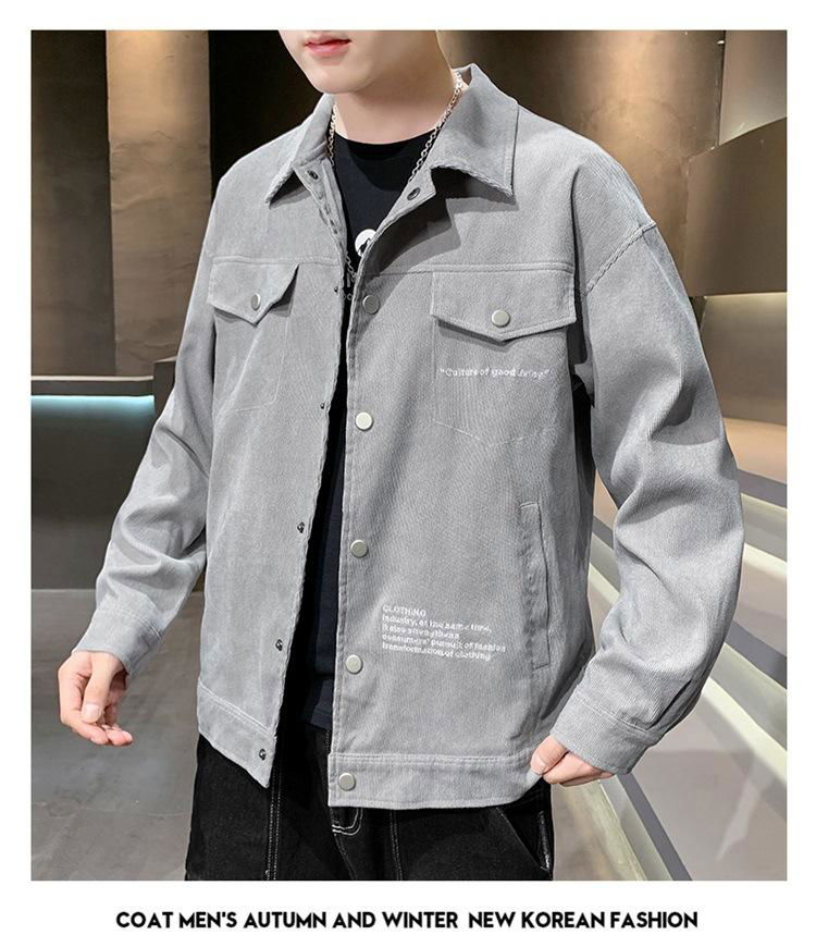 Lapel casual men's fashion handsome jacket 3