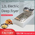 HOCHUN Stainless Steel 12L ingle Tank Single Fry Basket Electric Deep Fryer 1