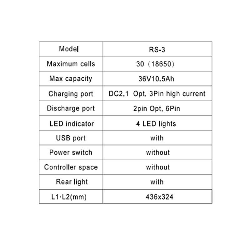  ebike electric bicycle batteries rear rack e-bike 36v 10ah lithium ion battery  3