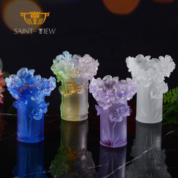 SAINT-VIEW Crystal Art 2021 New Nordic Style Orhcid Flower Wedding Party Decor C 5