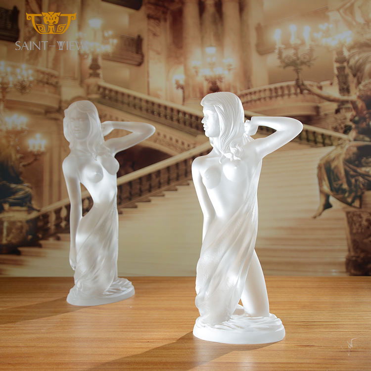 Artist Limited High Quality Crystal Glass Female Human Body Figurine Girls Statu 3