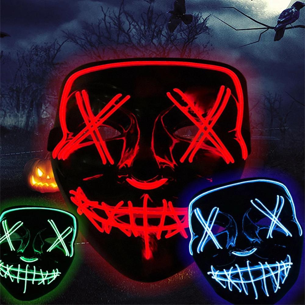 Halloween LED Mask LED Light Up Mask El Wire Mask LED for Cosplay Festivals Part 2