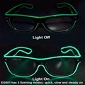 Party Supplier USB Rechargeable Wireless Light Up Led Lighting EL Wire Glasses 1