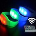 New Product Custom Remote Controlled Led Silicone Bracelet 3
