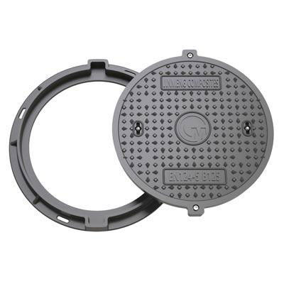 Circular Anti Slip Manhole Cover Screw Down Fixing 450mm 2