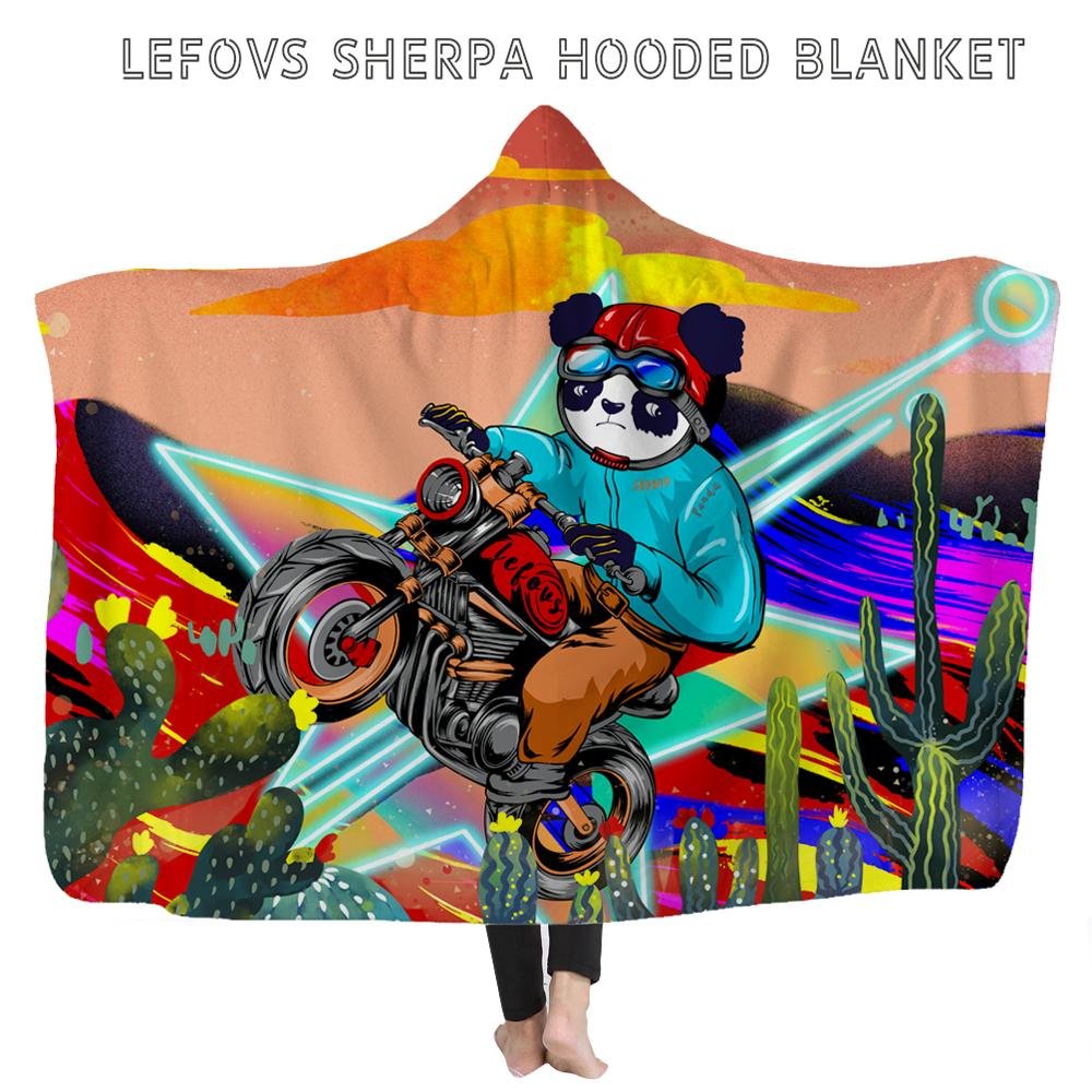 Wholesale Polyester Sherpa Hooded Blanket For Adults