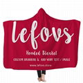 Custom sherpa fleece hooded blanket for adults 1