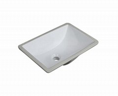 16”x11" Undermount Rectangle Porcelain Sink