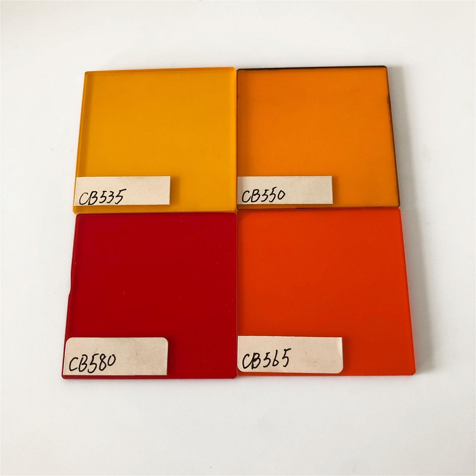 橙色截止型玻璃 CB535 CB550 CB565 CB580 橙色滤光片加工 3