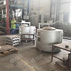 Induction aluminum melting furnace